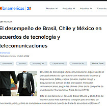 El desempeo de Brasil, Chile y Mxico en acuerdos de tecnologa y telecomunicaciones